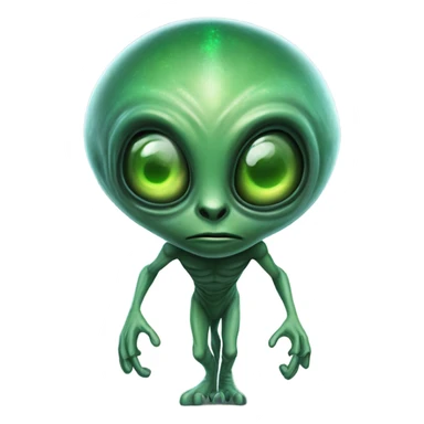 leader alien from mars attacks, front and back sticker