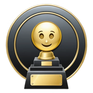 A dark metal platinum music award plaque sticker