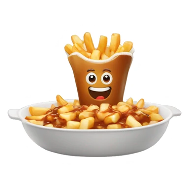 Poutine qui manger  sticker