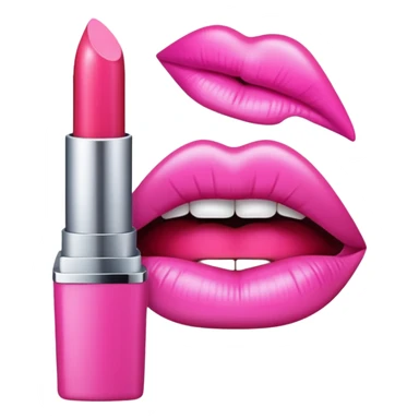 pink lovely lipstick sticker