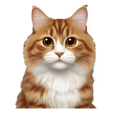 Turtie Siberian cat with copper red haired having dark brown yes girl  sticker