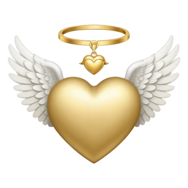 Divine Heart with angel wings and halo sticker