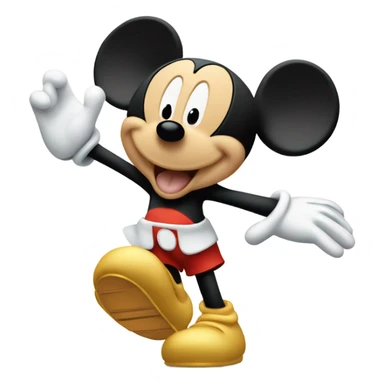 Mickey Mouse cheering for Joy ￼ sticker