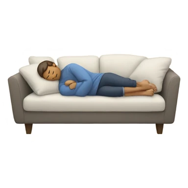 sleeping on the couch sticker