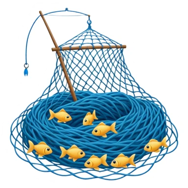 fishing net sea sticker