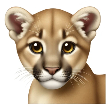 Mountain lion cub sticker