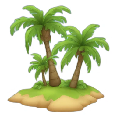 palm trees on the island sticker