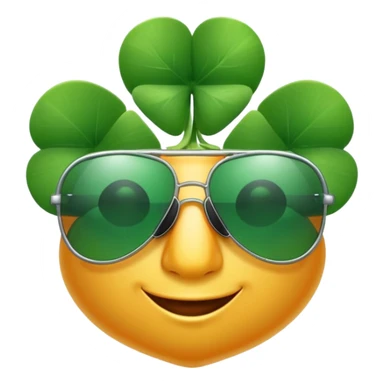 Shamrock wearing sunglasses  sticker