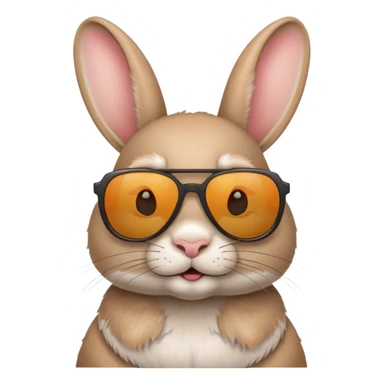 Rabbit with sunglasses  sticker