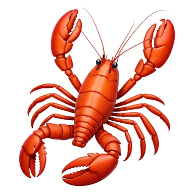 White white lobster  sticker