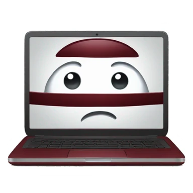 Dark red laptop sticker