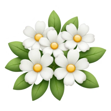 White flowers  sticker