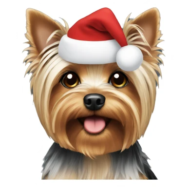 christmas yorkie sticker