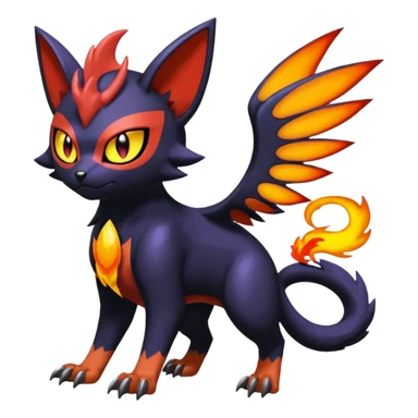 Noibat-Nargacuga-Litten-Torracat-fusion-Fakemon-Pokémon-creature  sticker
