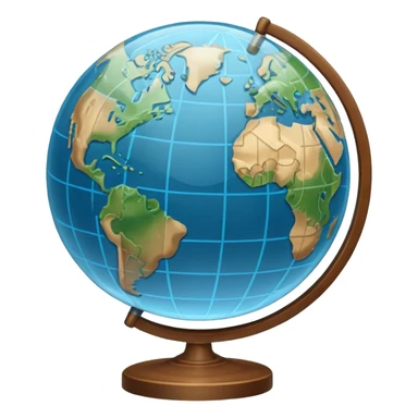 Outline of a  globe sticker