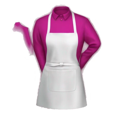 Realistic isolated magenta kitchen apron. sticker