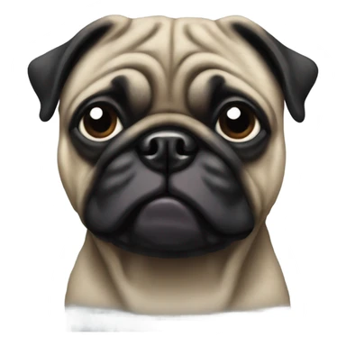 Brindle pug sticker
