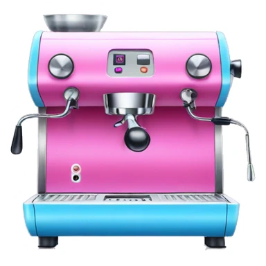 Pink and blue gradient hue espresso machine sticker