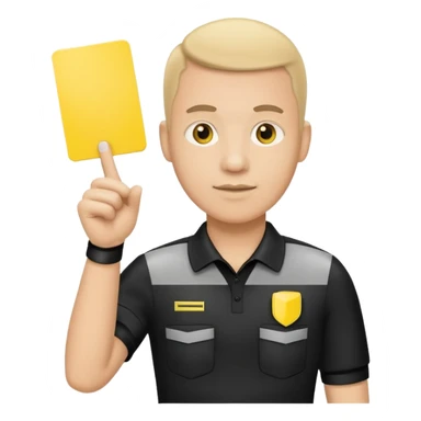 referee holding yellow card sticker