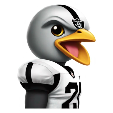 Chicken on a Raiders uniform sticker