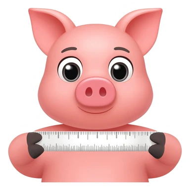 pig woman with diet Tape measure sticker