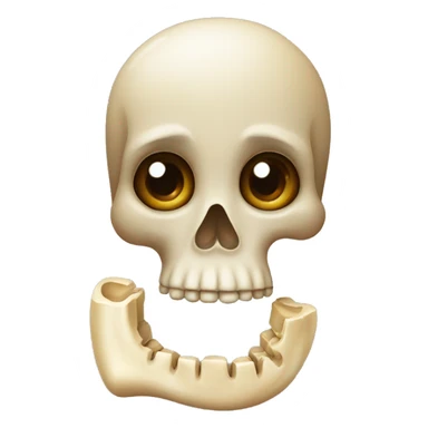 a face and a bone sticker