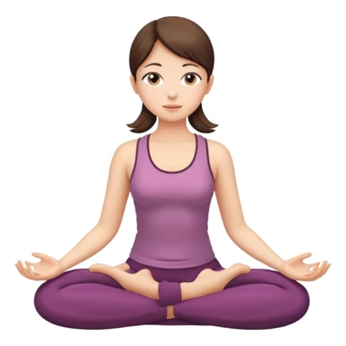 девочка сидит в позе лотоса и дышит sticker