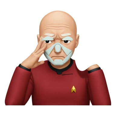 picard face palm sticker