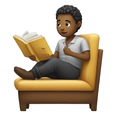 Me reading a book sticker