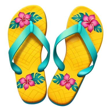 Hawaiian beach slippers sticker