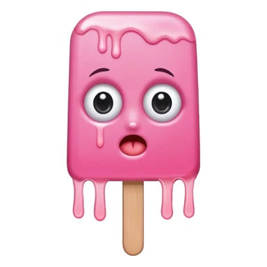 half bitten popsicle with eyes sticker