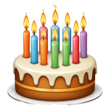 cake with six candles sticker