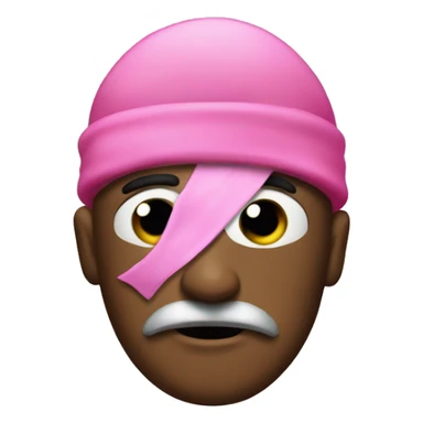 A robber with a pink bow on head  sticker