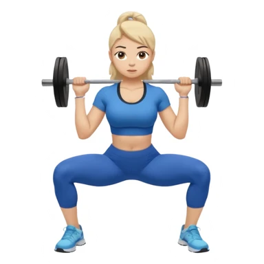 girl working out glutes shirt on but showing from behind but she's squatting and full body zoomed out also more coverage please  sticker