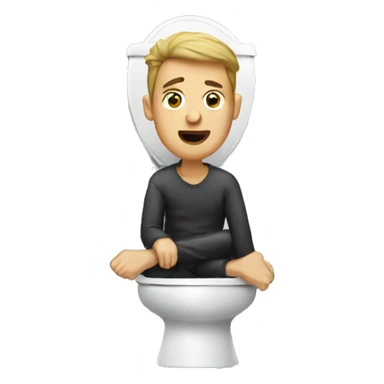 man in a toilet sticker