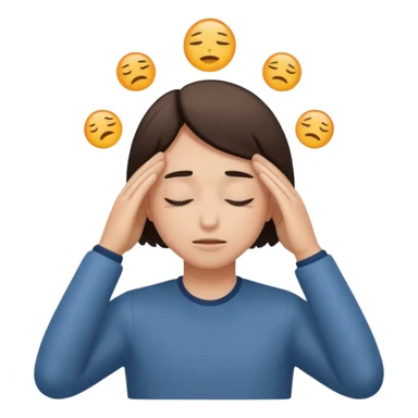 Eyes closed And hend on heard  sticker