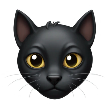 scared black medieval cat, gothic style sticker