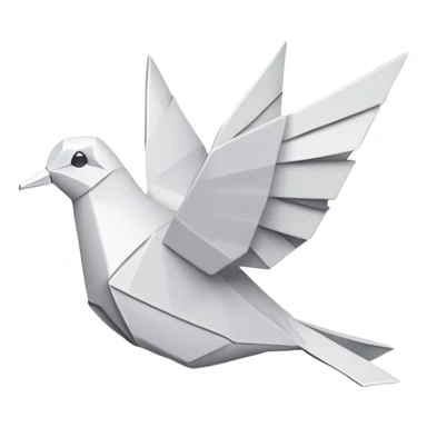 Dove origami minimalist  sticker