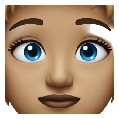 Brown eye with blue eyeshadow  sticker