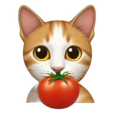 cat tomato sticker