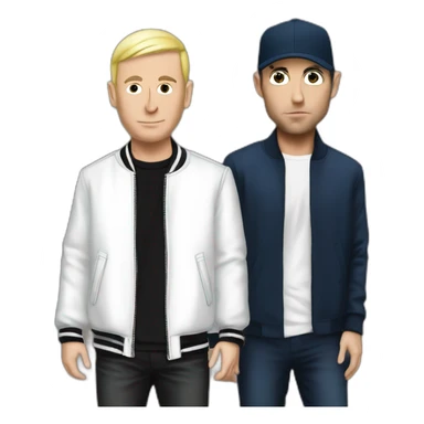 Macron sur le dos d'Eminem sticker