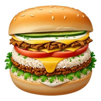 rice topped with döner sticker