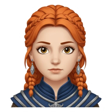 ESO female breton warrior with lashes and earrings sticker