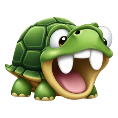 Turtle with tongue sticking out  sticker
