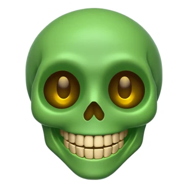 an emoji of a green skeleton sticker