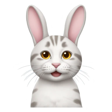 Cat with bunny ears sticker