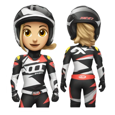 motocross women sticker