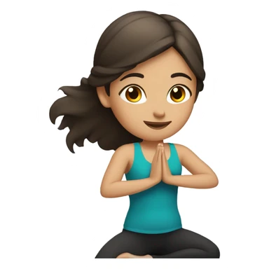 Brunette girl doing yoga  sticker
