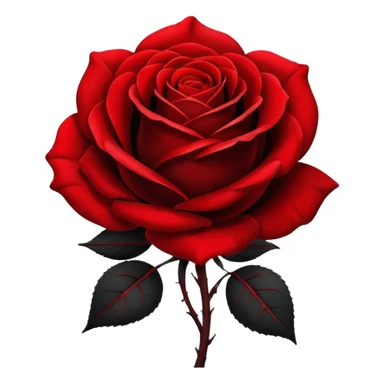 black and red rose sticker