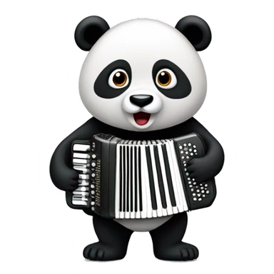 Panda playing acordeon sticker